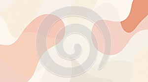 Smooth, rounded, and flowing shapes create a calming and elegant abstract background, with a gradient of soft pastel colors adding