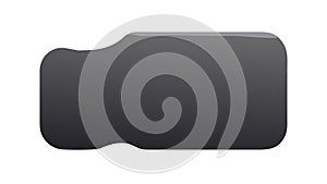 Smooth Rounded Rectangular Shape with Grey Gradient, Modern Element, vector design Generative AI