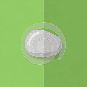 Casts a shadow to the lower right, suggesting a light source from