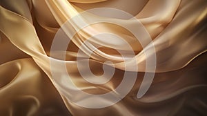 Smooth silk or satin luxury cloth texture background. Light brown, bronze color.