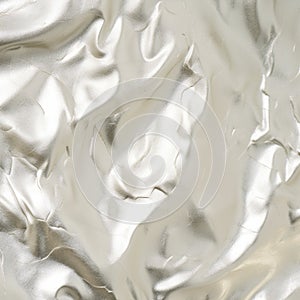 Smooth silver paint texture. Metallic background. Created with generative AI technology.