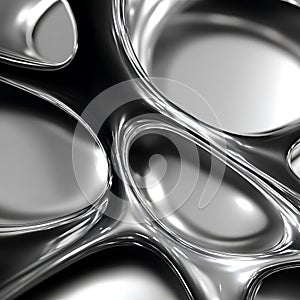 Smooth Silver Pattern with Abstract Artistic Details