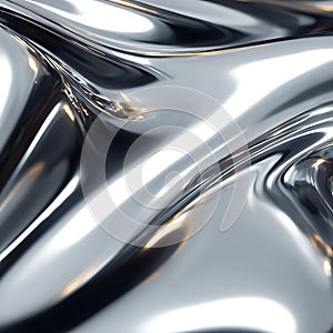 Smooth Silver Surface Texture in Abstract Style
