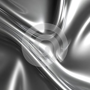 Smooth Silver Texture with Artistic Abstract Pattern
