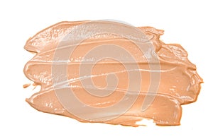 Smooth smear peanut, spread butter cream top view