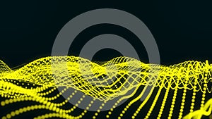 Smooth smoke particle wave, big dataTechnology background. Digital wave particle background. Abstract digital wave of particles.