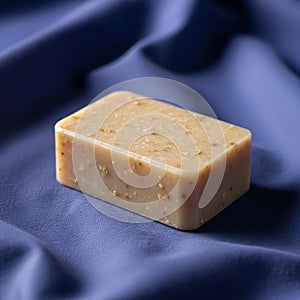 Smooth, solid surface contrasts with the soft, textured folds of