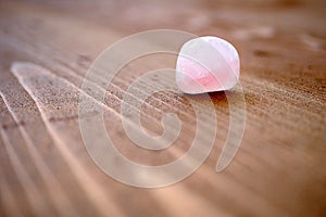 Smooth stone of pink quartz