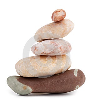 Smooth stones lie on each other