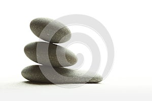 Smooth stones on sand