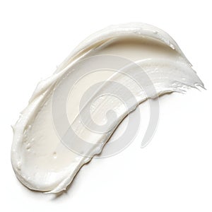 White cream stroke isolated