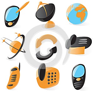 Smooth telecommunications icons