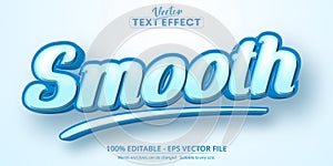 Smooth text, cartoon style editable text effect