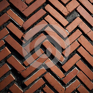 Smooth Textured Herringbone Brick Pattern Featuring Visible Joints