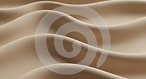 Smooth, undulating waves in a soft beige color create an abstract and calming visual effect. The