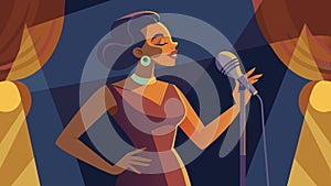 The smooth and vocals of a female jazz singer filled the room captivating the audience and transporting them back to the photo