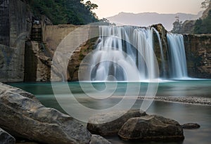 smooth waterfall refeshing water in nepal