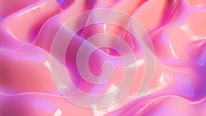 smooth wave surface of delicate purple color. 3d render