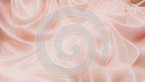 Smooth wave surface of light pink color. 3d render