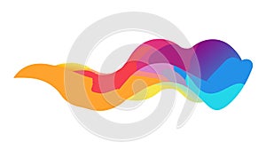 Smooth Wavy Gradient Shape, Abstract Dynamic Element, vector design Generative AI