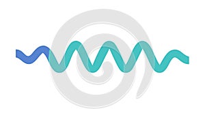 Smooth Wavy Line Pattern, Abstract Serene Vector Element, vector design Generative AI