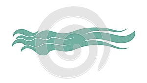 Smooth Wavy Lines, Organic Flow Vector Background Element, vector design Generative AI