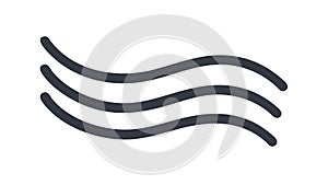 Smooth wavy lines, symbolizing flow and fluid motion, vector design Generative AI