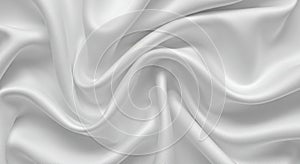 mooth white fabric with elegant folds and drapery creates an impression of softnes