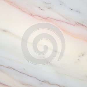 Smooth white marble surface with subtle pink and grey veining. The pattern features