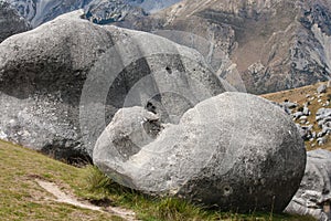Smoothed boulders at Castle Hill