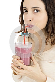 Smoothie drinking