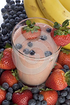 Smoothie and fruit