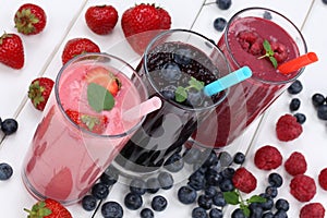 Smoothie fruit juice milkshake with fruits