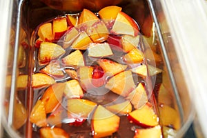 Smoothie fruit. Set of fruit dessert for make a smoothie. Fresh fruits juices at the market.