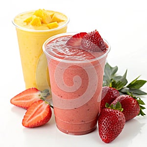 Smoothie isolated on white background photo