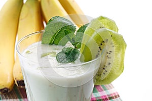 Smoothie with kiwi and banana