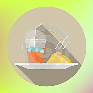 Smoothie mashed potatoes flat icon