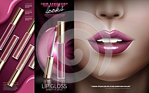 Smoothing shine show lip gloss