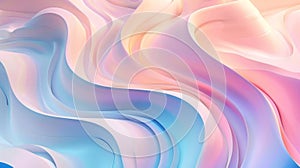 Smoothly flowing liquid wave with pink, orange and turquoise hue abstract backdrop