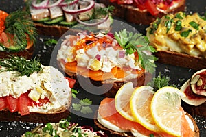 Smorrebrod is a traditional Scandinavian open-faced sandwich