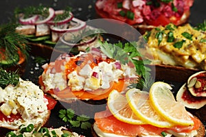 Smorrebrod is a traditional Scandinavian open-faced sandwich