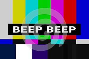 SMPTE color bars beep beep clean photo