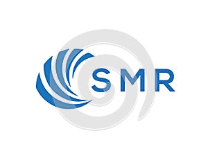 SMR letter logo design on white background. SMR creative circle letter logo photo