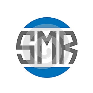 SMR letter logo design on white background. SMR creative initials circle logo concept. SMR letter design photo