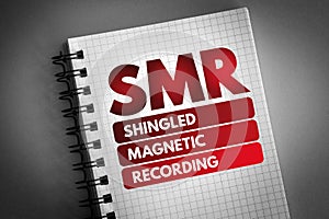 SMR - Shingled Magnetic Recording acronym photo
