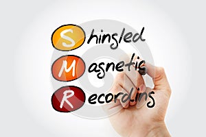 SMR - Shingled Magnetic Recording acronym photo