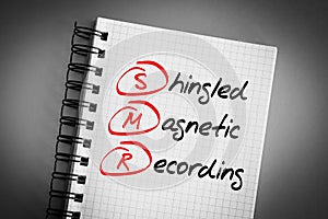 SMR - Shingled Magnetic Recording acronym photo