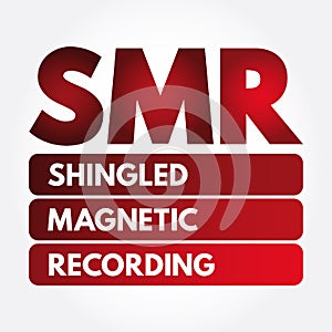 SMR - Shingled Magnetic Recording acronym photo