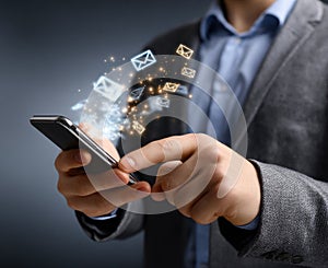 Sms content exchange process, signal format channel, communication module type, cellular interaction method, mobile