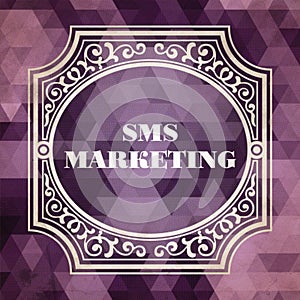 Sms Marketing Concept. Vintage design.